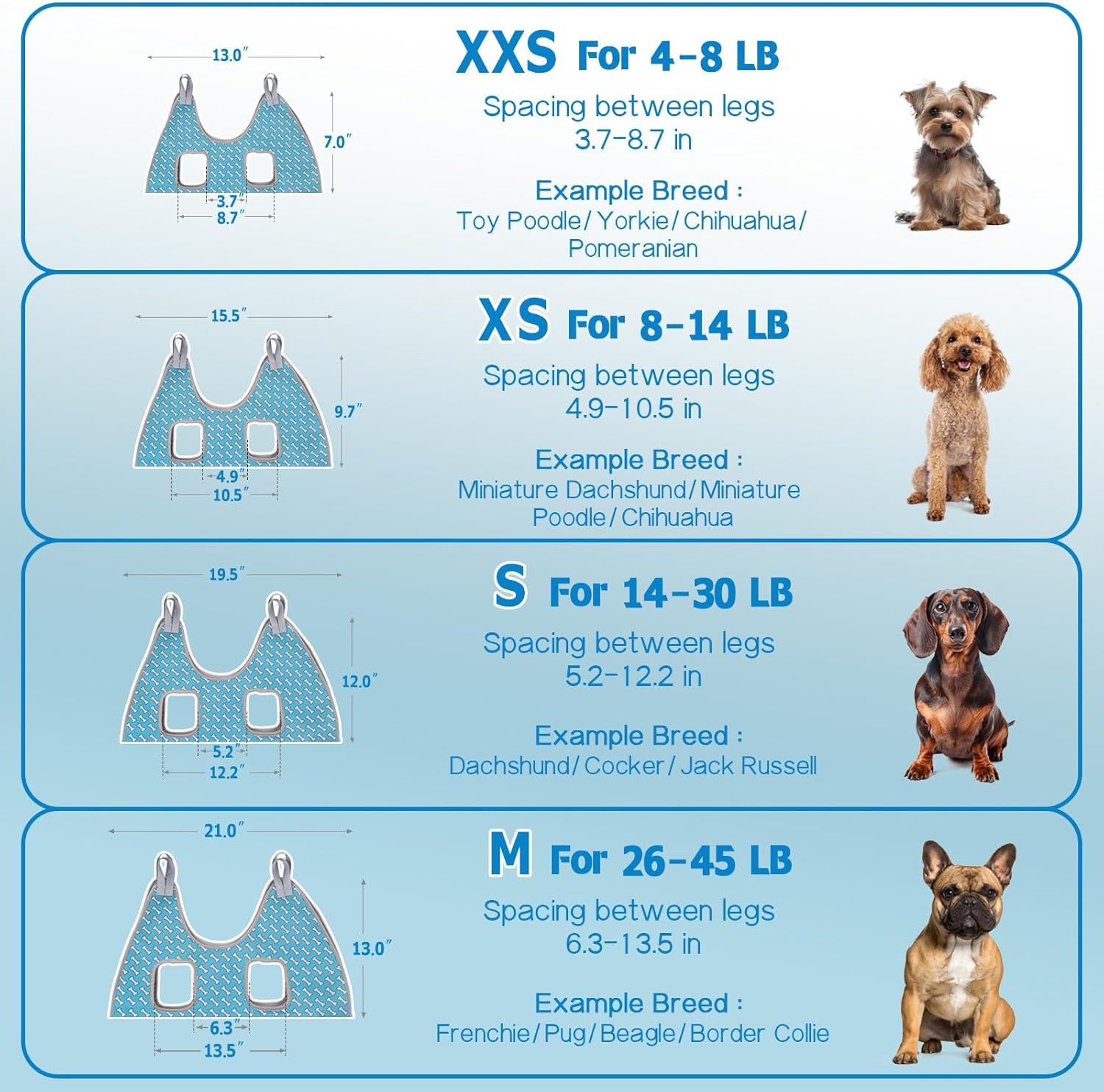 Supet Dog Grooming Hammock Harness for Dogs Cats, Relaxation Pet Nail Clipper Hammock, Restraint Dog & Small Animal Leashes Sling for Groomingk for Nail Trimming (Coral Blue, S)