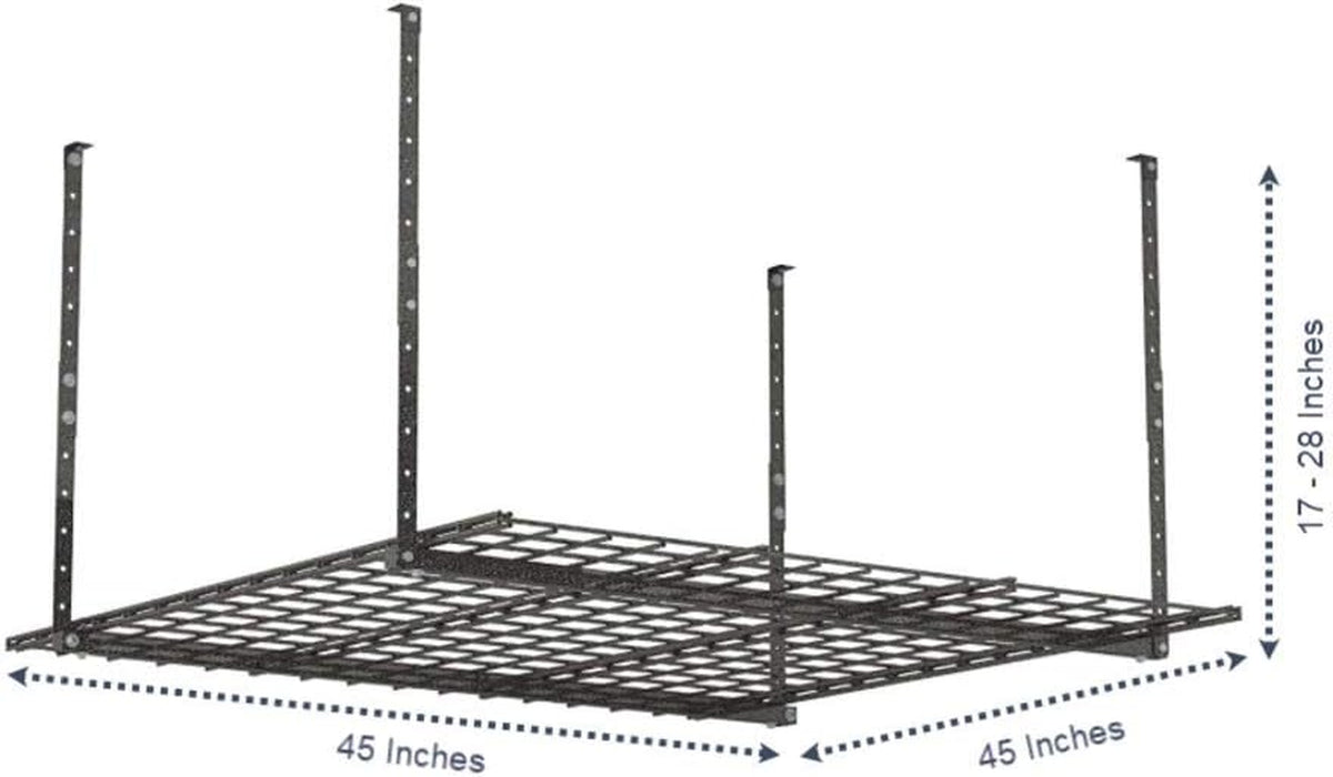 Hyloft Overhead Steel Garage Storage System, Ceiling Rack, 45-Inch X 45-Inch, 00625, Hammertone