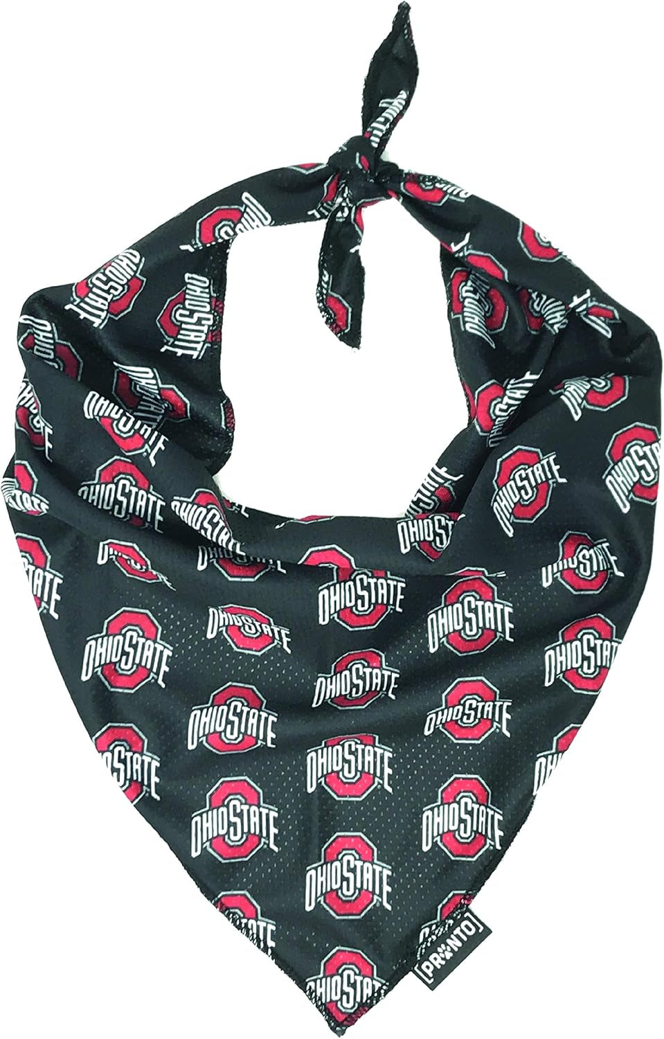 Pronto Petwear Ohio State Buckeyes Dog Cooling Bandana L Red, Black Mesh Bandana