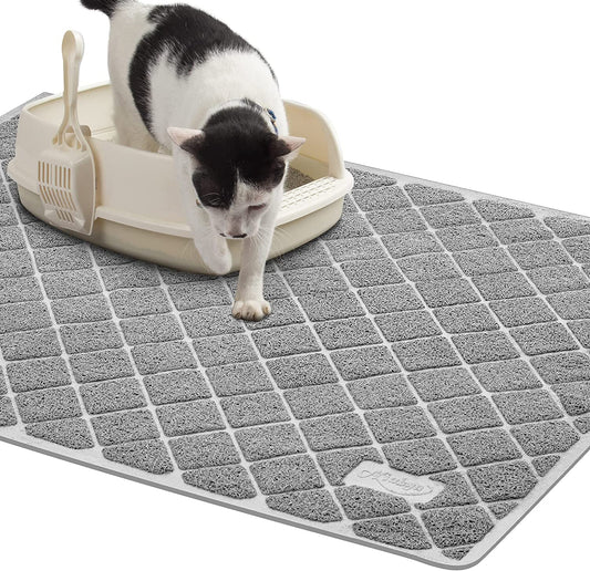 Niubya Premium Cat Litter Mat, Litter Box Mat with Non-Slip and Waterproof Backing, Litter Trapping Mat Soft on Kitty Paws and Easy to Clean, Cat Mat Traps Litter from Box