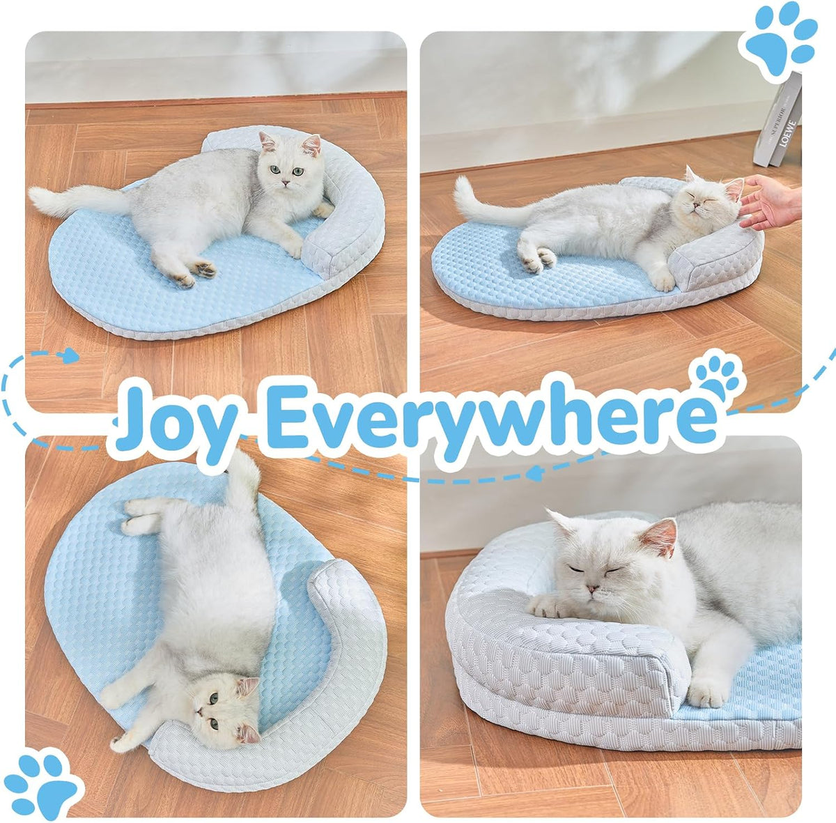 CATISM Summer Cat Cooling Mat Cooling Mat for Cats with U-Pillow