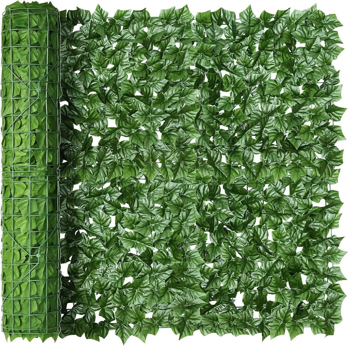 KASZOO Artificial Ivy Privacy Fence Screen - 120X40In Artificial Faux Privacy Fence Panel Artificial Green Wall Balcony Privacy Screen Decoration for Patio, Balcony, Wall, Backyard Indoor Outdoor