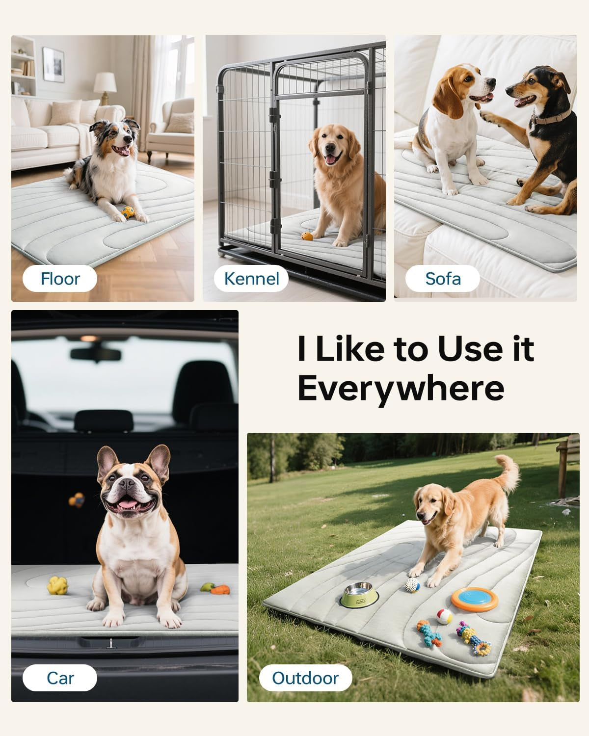 Cooling Mat for Dogs, 59" X 40" Washable Pet Cooling Pad, X-Large Dogs