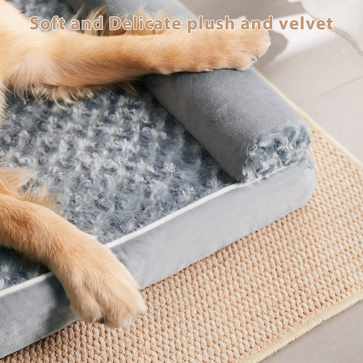 BFPETHOME Orthopedic Washable Large Dog Bed for Senior Dog Comfy Sleep