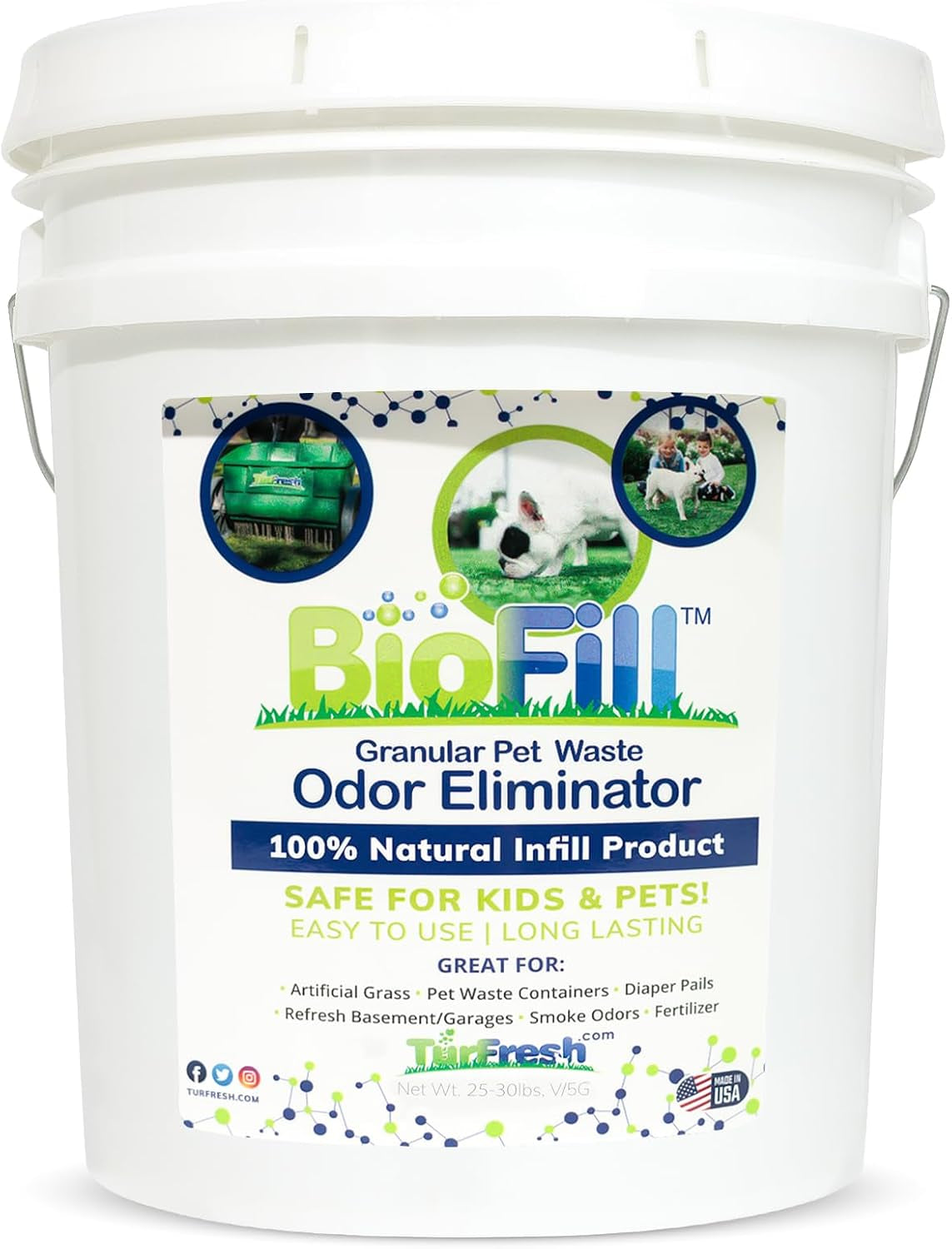 Bioturf Granular Turf Infill Yard Odor Eliminator 5 Gallon Pail