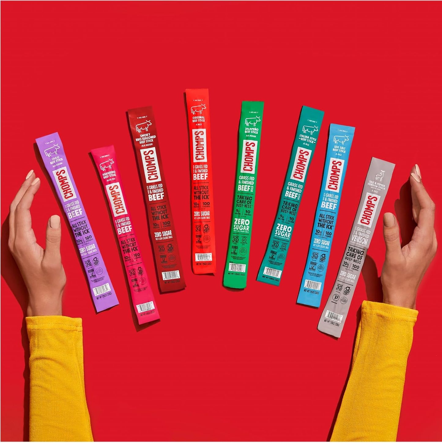 Chomps Original Beef Jerky Snack Sticks, 8Pk