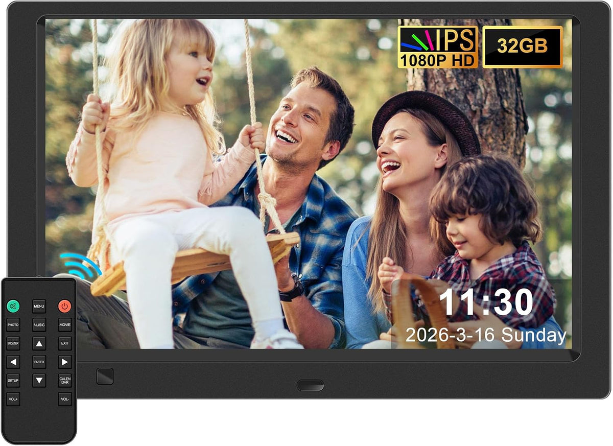 10.1-Inch 1080P IPS Digital Picture Frame, No Wifi or App Required