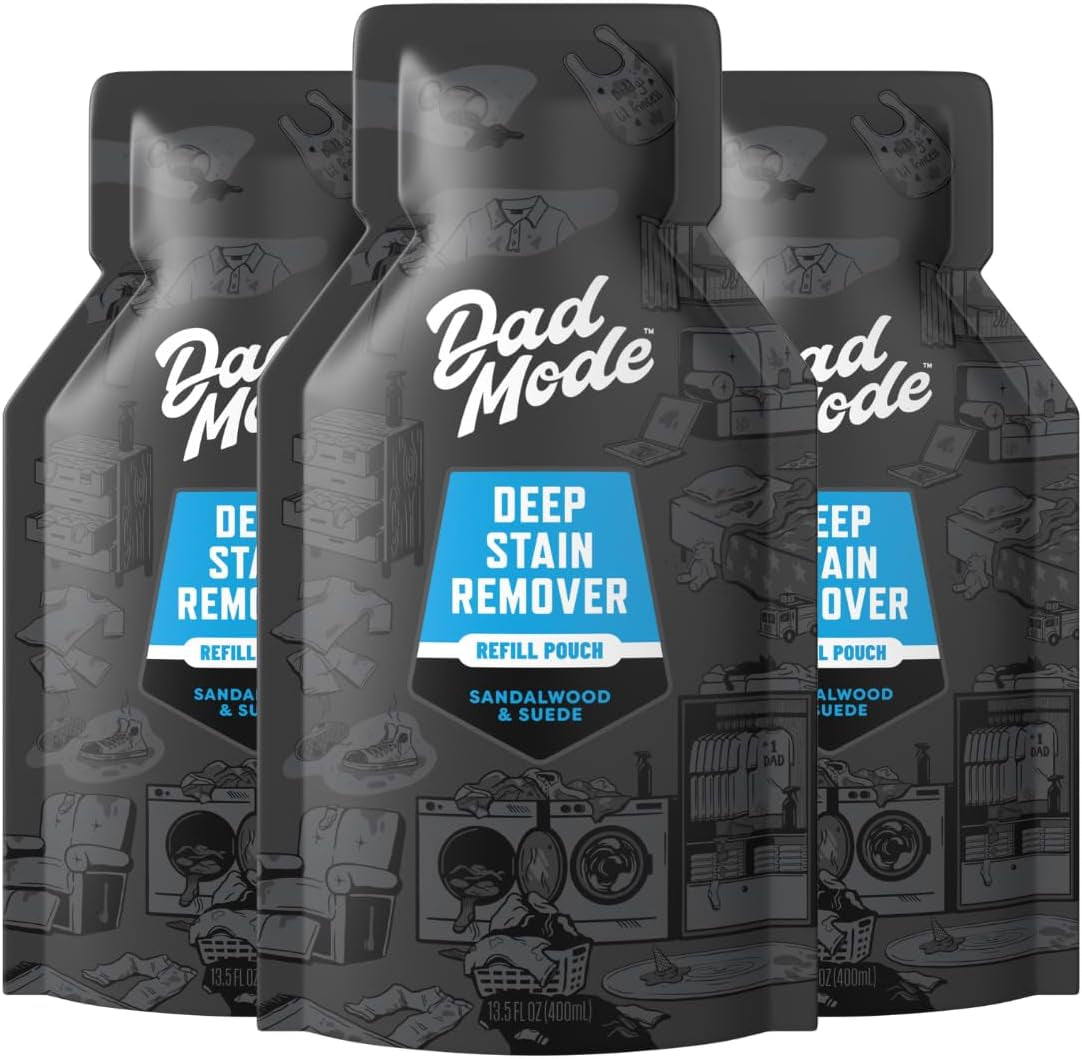 Dadmode Deep Stain Remover for Clothes – 3-Pack Refills, 1000 Treatments