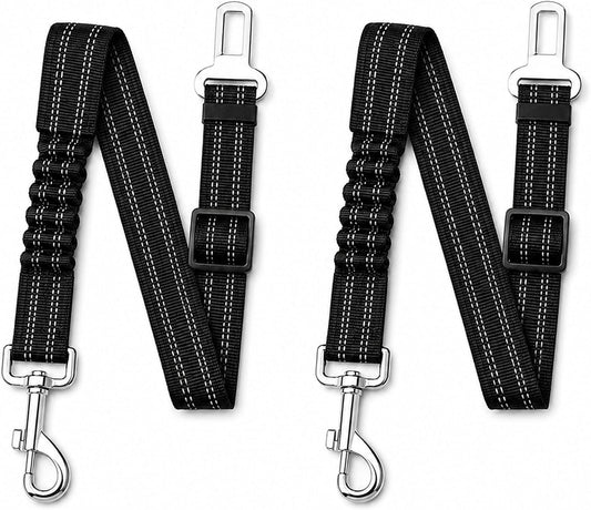 Dog Seat Belt 2Pcs, Retractable Pet Car Harness, Adjustable Dog Seat Belts