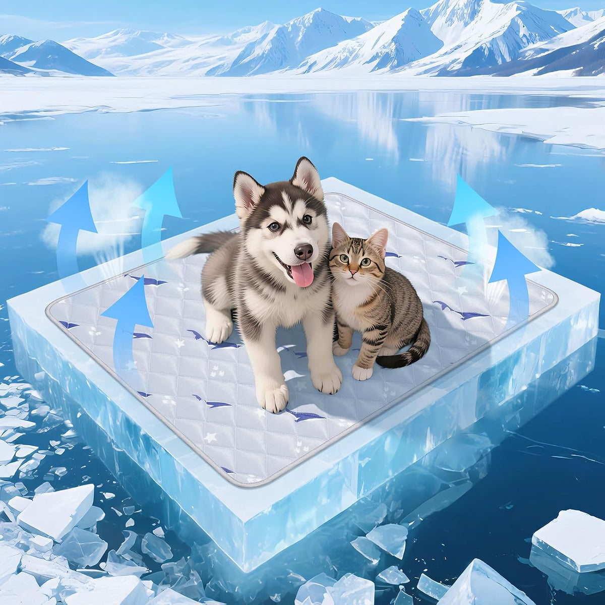 Cooling Mat for Dogs, Cooling Mat for Cats, Breathable Gel-Free, 21 X 27 In