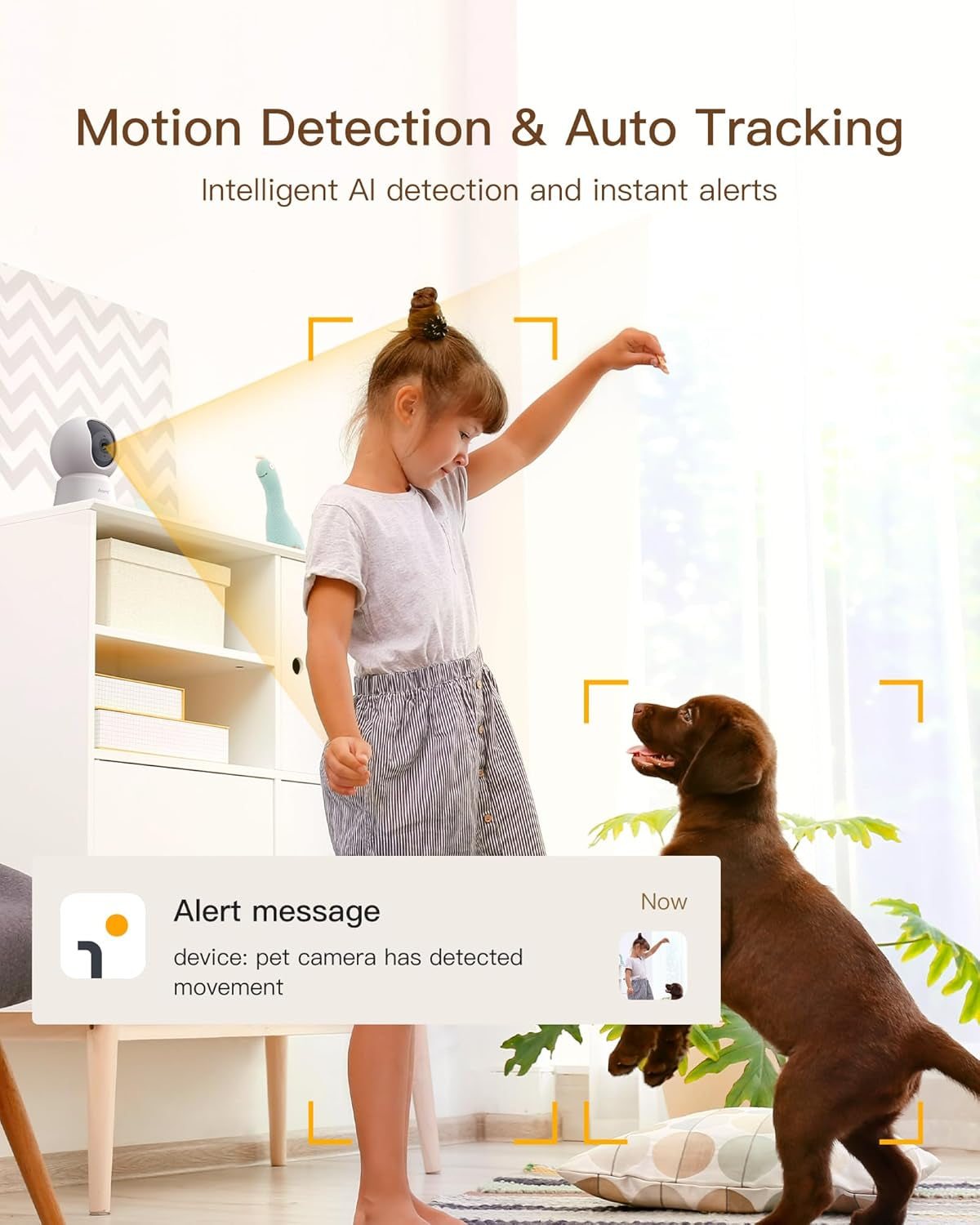 ARENTI 5G Indoor Security Camera, 4MP Pet Camera with Speaker for Dog/Cat, Baby Monitor with Phone App, Dual-Band Wifi, Auto Tracking, Super Night Vision, 2-Way Talk, Cloud & SD Card Storage(P2Q)