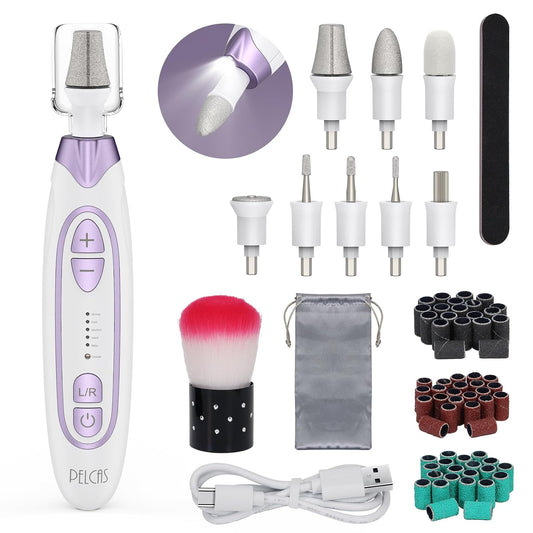 PELCAS Electric Toenail Grinder for Thick Toenails, Cordless Nail Drill