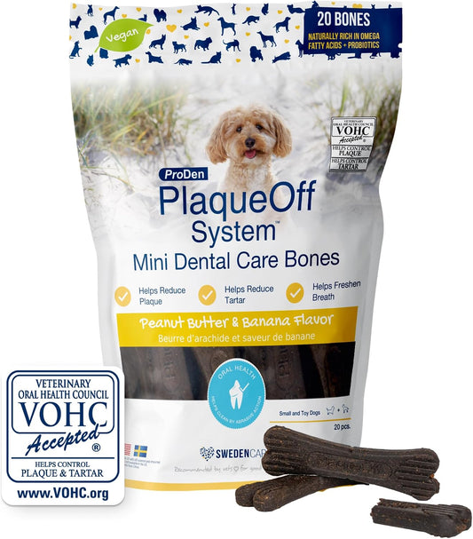 Proden Mini Dental Bones for Dogs - Peanut Butter & Banana - 12Oz