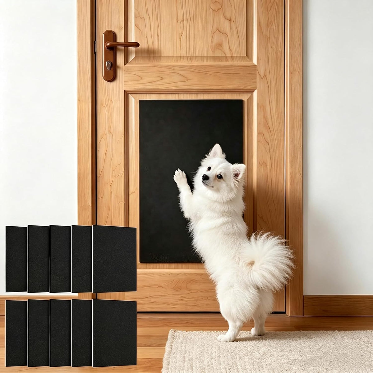 Loscarol 10PC Dog Door Scratch Protector Self-Adhes 14 * 9.8Inch