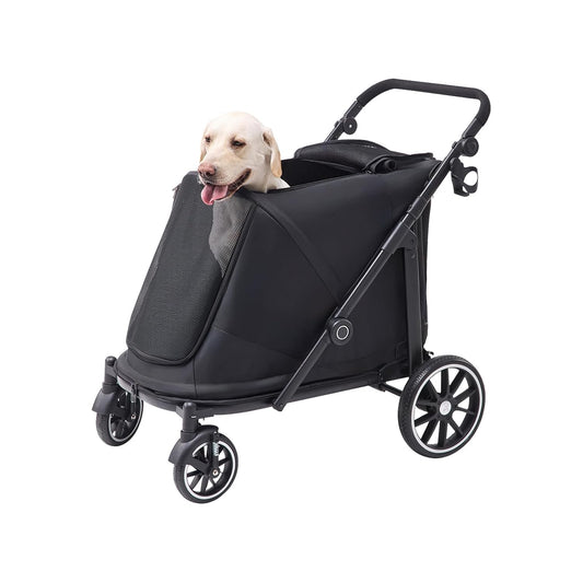 Large Dog Stroller, 100-LB Capacity, Foldable Pet Stroller，Black