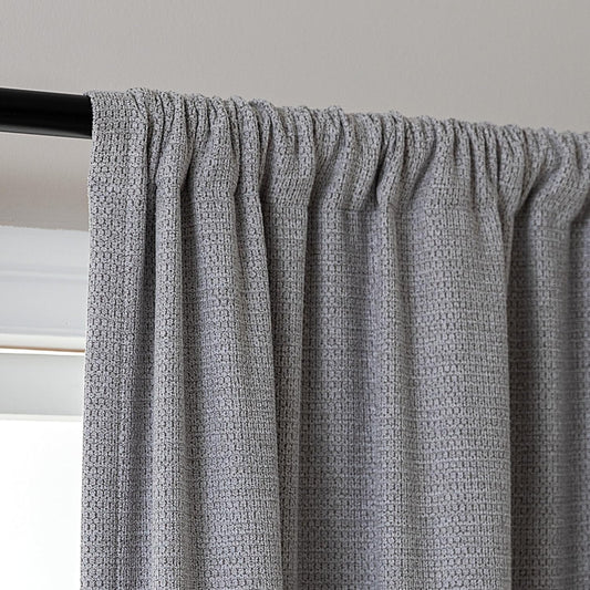 SLEEP ZONE Magnetic Closure Blackout Curtains for Bedroom and Living Room, Thermal Insulated Drapes for Room Darkening Noise Reduction with Rod Pocket, 2 Panels(52" × 84", Medium Gray)