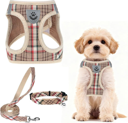 PUPTECK Dog Harness, Collar and Leash Set No Pull for Small Medium Sized