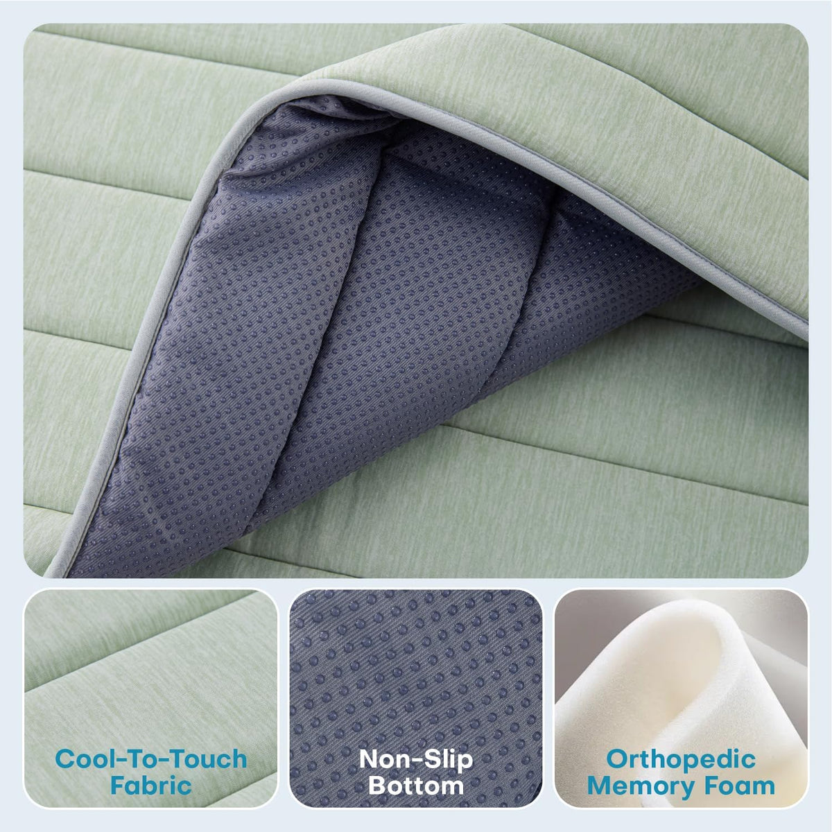 Dog Cooling Mat, 35" X 23" Non-Slip Self-Cooling Summer Pet Mat