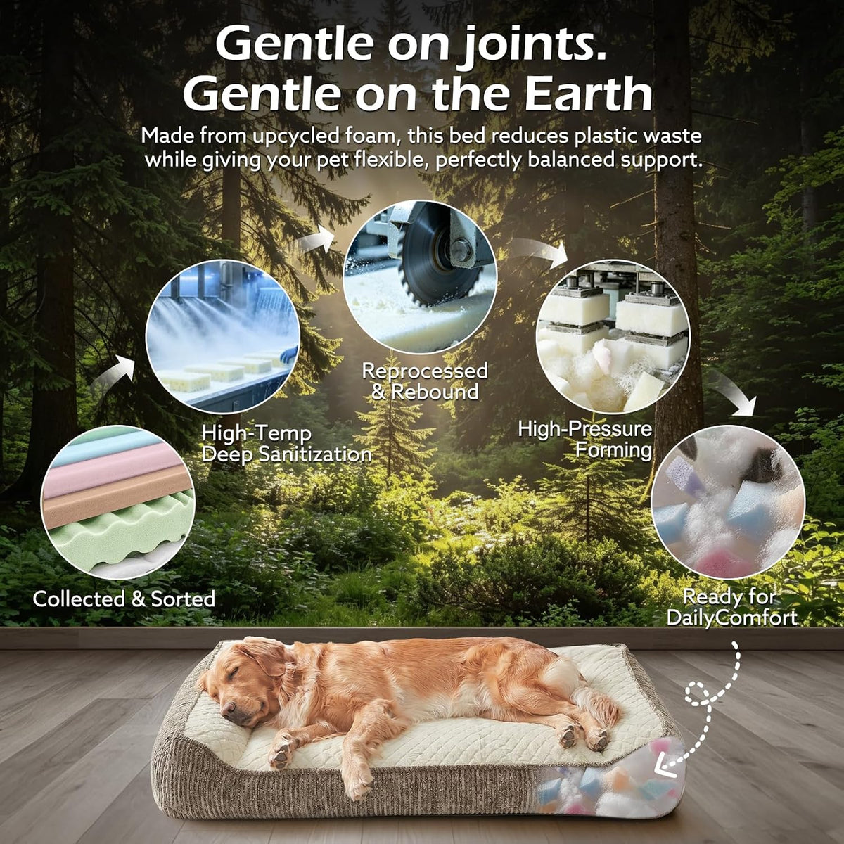 JOEJOY XL Orthopedic Dog Beds Large Size Dog, Extra Thick Big Dog Couch Bed