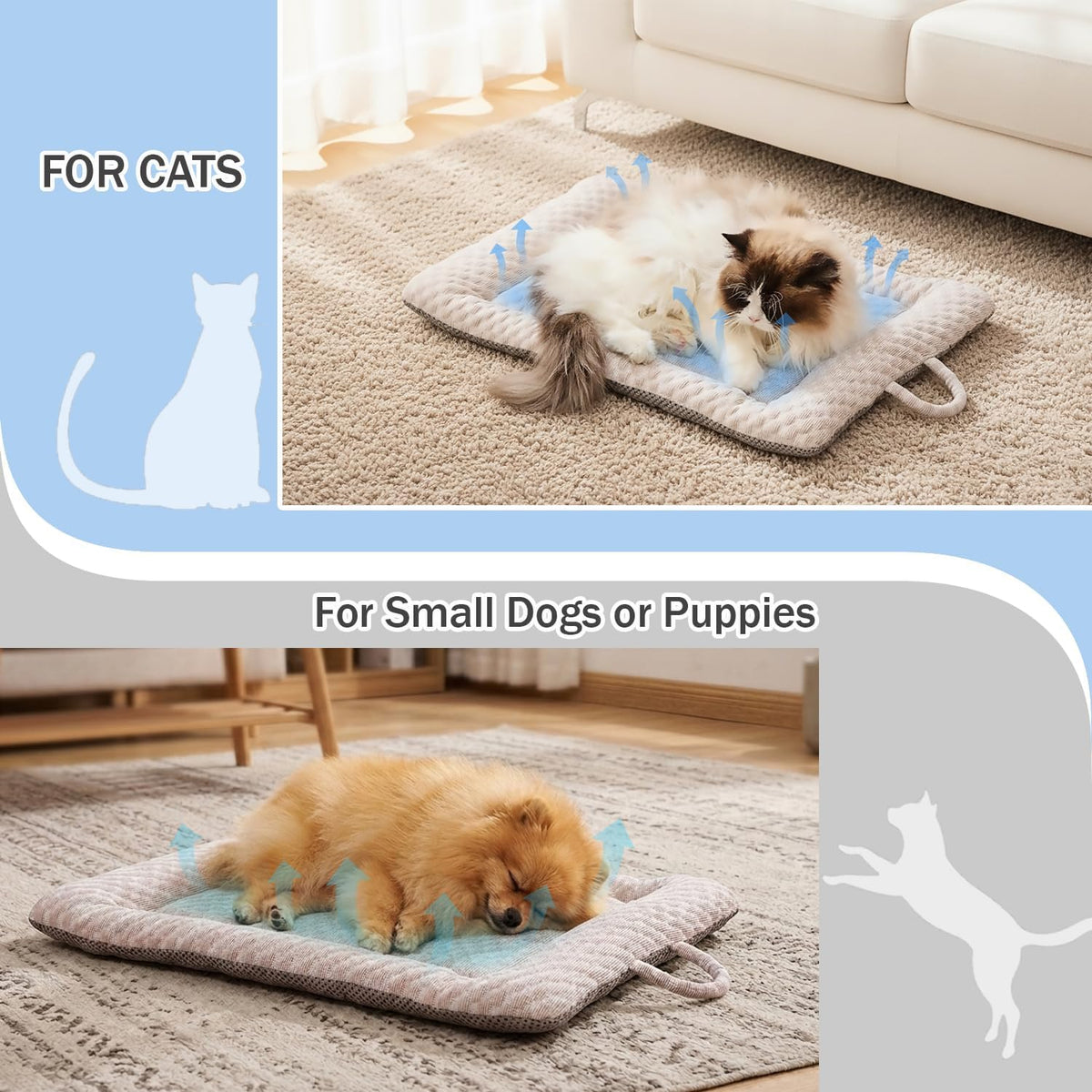Petpals Summer Cooling Mat for Dogs and Cats with Gel Insert, 23" X 17"