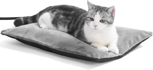 Outdoor Heating Pad，Heating Pet Bed for Small, Medium, Large and Dogs/Cats - Auto Temperature Control Outdoor Heated Pet Pad. (M -16 X 12 Inch)