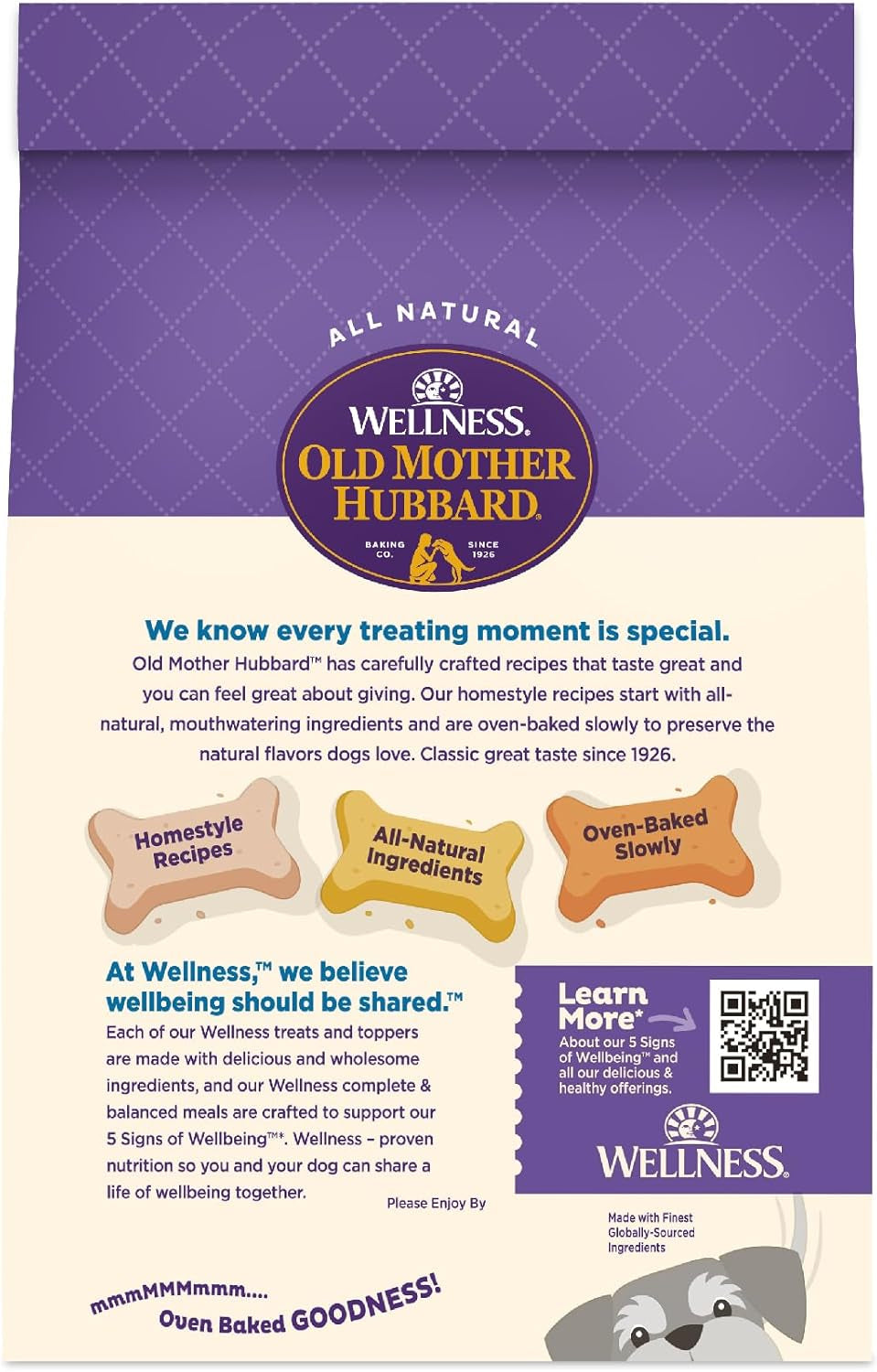 Wellness Old Mother Hubbard Classic Original Mix Dog Biscuits, Natural Training Treats, 4 Flavors, Mini Size, 3.8 Lb Bag