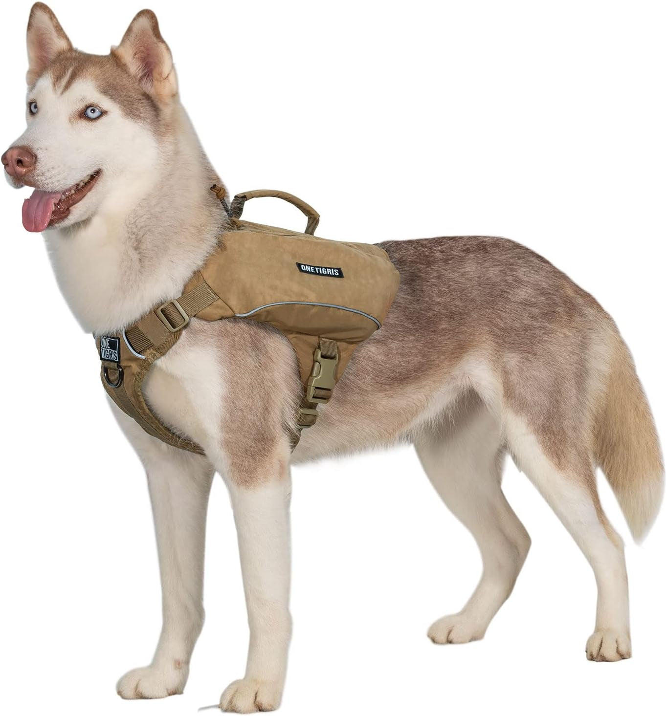 ONETIGRIS Y-Shaped Dog Backpack No Pull CAMLUS Dog Saddle Bag with D-Rings, Lightweight Dog Pack Hiking Gear for Dogs Hunting Camping Travel