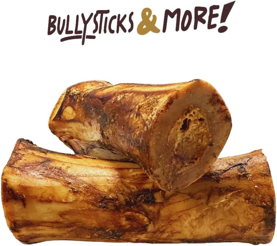 BULLYSTICKS & MORE Jumbo Marrow Bones (3 Count) - Meaty Large Bones for Dogs