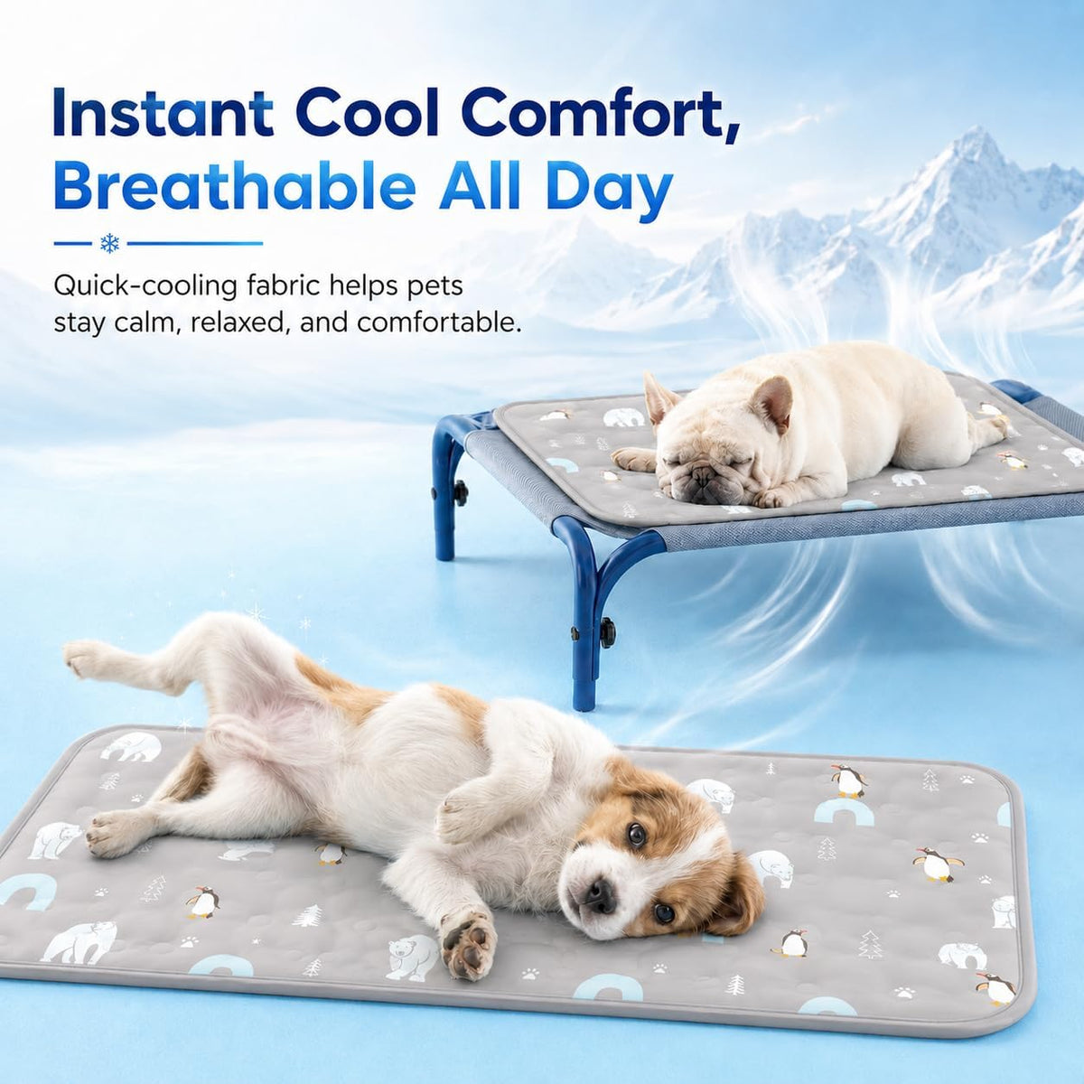 Dog Cooling Mat Gel for Indoor & Outdoor, Waterproof Non-Toxic Cooling Pad
