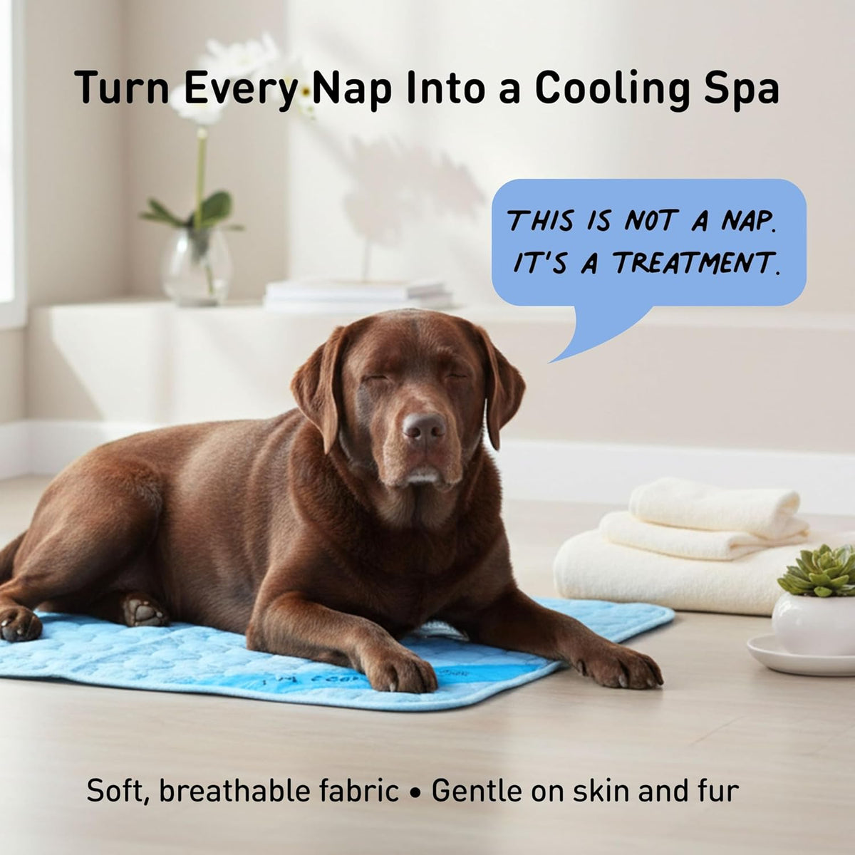 INSPECTOR TAIL Dog Cooling Mat, Indoor & Outdoor, Large Self Cooling Pad