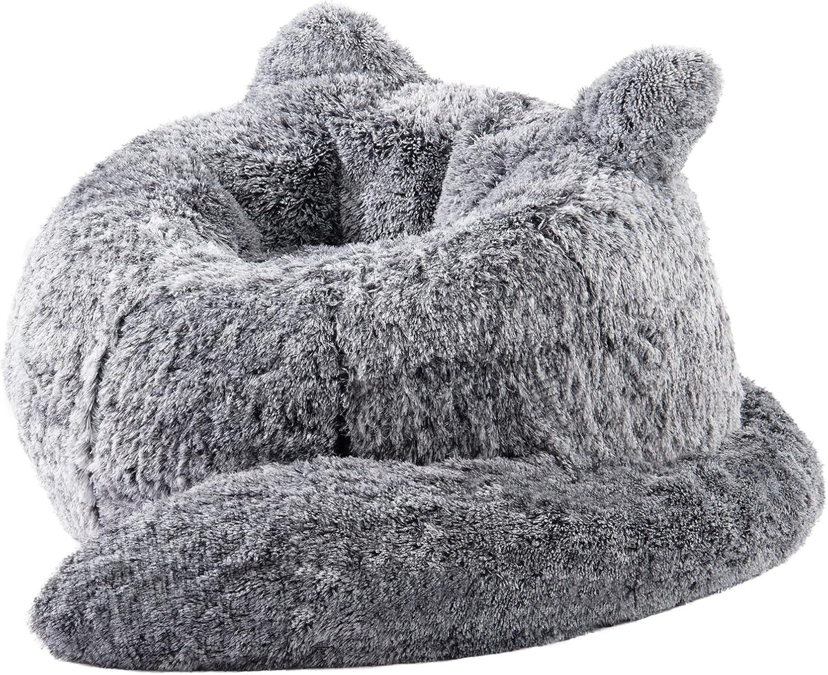 Achicsofar Bean Bag Chair for Adults Teens, Giant Faux Fur Cat Beanbag Sofa