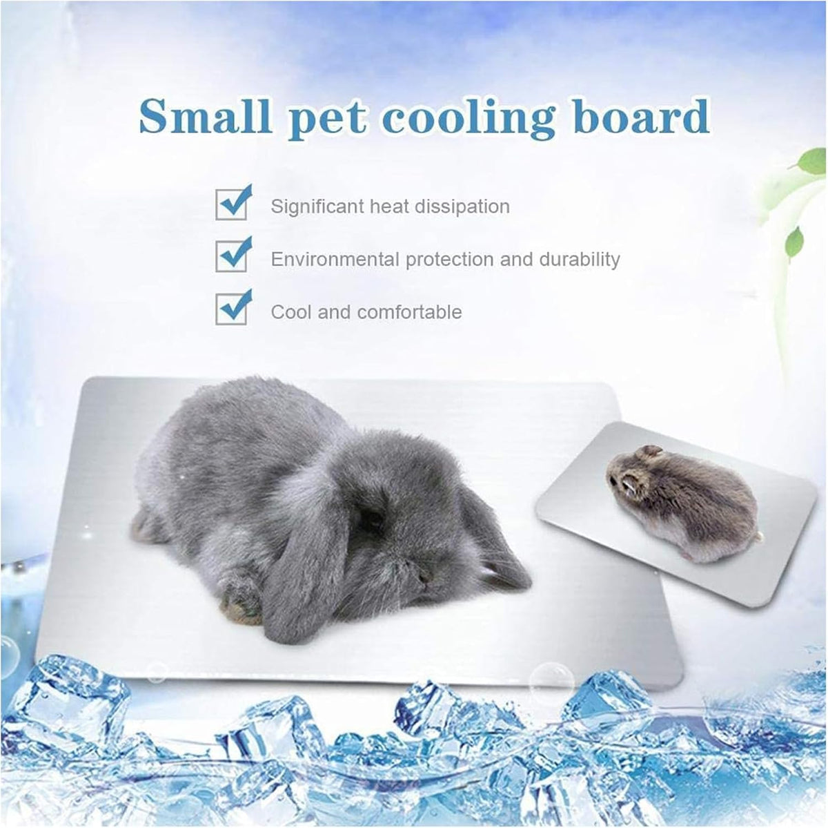 Rabbit Cooling Pad, 12X8 in Self Cooling Mat