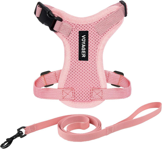 Voyager Escape-Proof Step-In Harness & Leash - Pink, XXXS