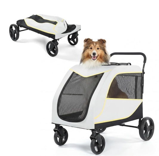IDEALHOUSE Dog Stroller for Large & Medium Dogs 98 Lbs