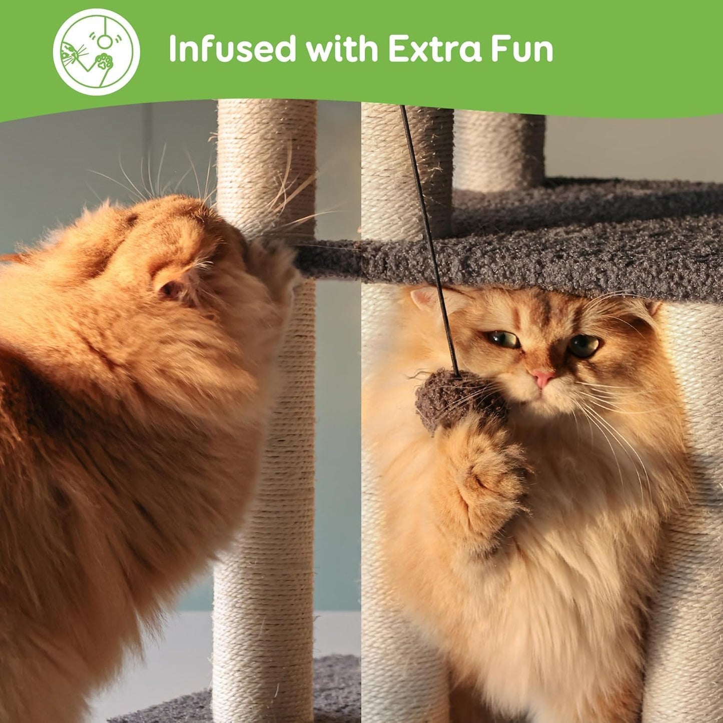 Pawque Dog Stairs & Cat Scratching Post Pet Steps for High Beds Couch, High-Strength Boards Holds up to 150 Lbs for Indoor Small Cats Kittens Dogs Climbing Playing, 3 Combination Options, 3 Steps-Grey
