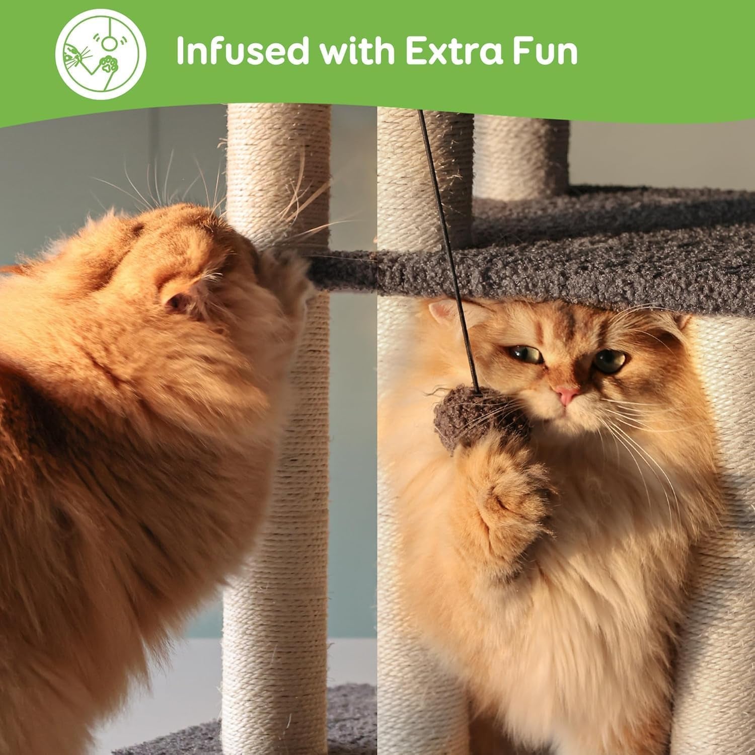 Pawque Dog Stairs & Cat Scratching Post Pet Steps for High Beds Couch, High-Strength Boards Holds up to 150 Lbs for Indoor Small Cats Kittens Dogs Climbing Playing, 3 Combination Options, 3 Steps-Grey