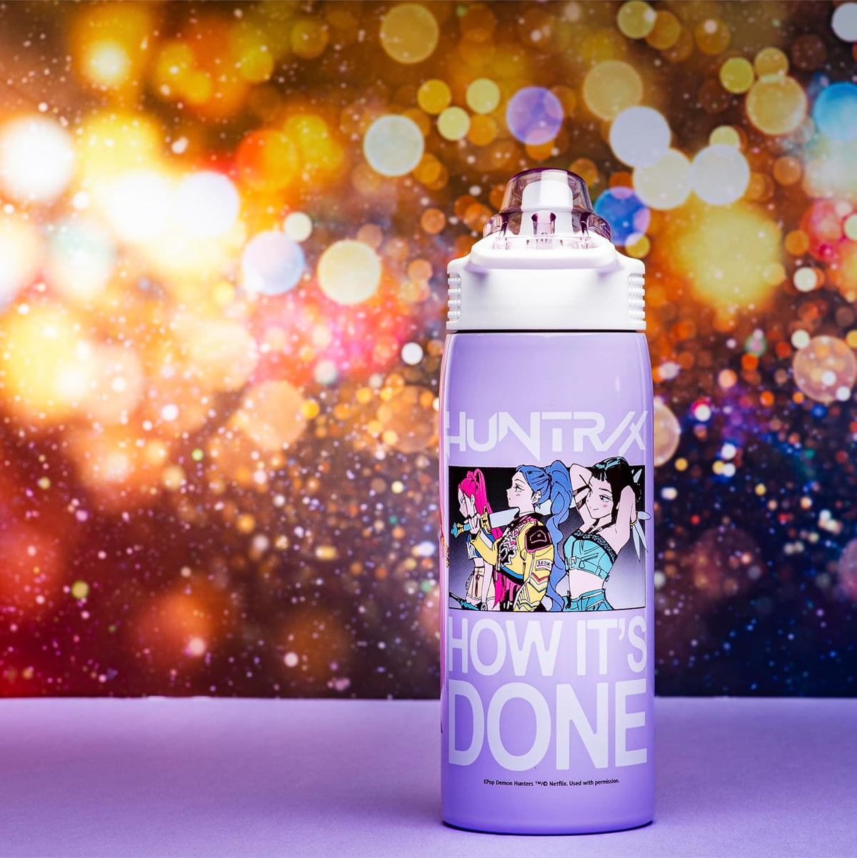 Zak Designs Kpop Demon Hunters Sage 19Oz Leak-Proof Straw Kids Water Bottle