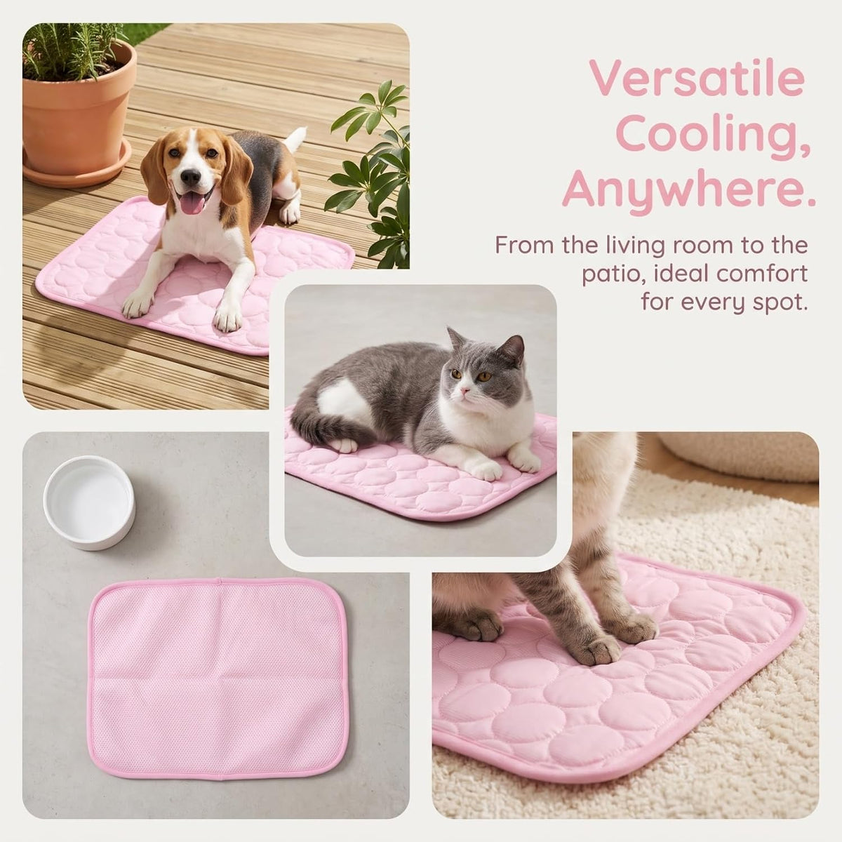 Dog Ice Mat 16X12 In, Pet Cooling Pad for Cats Small Summer Bed