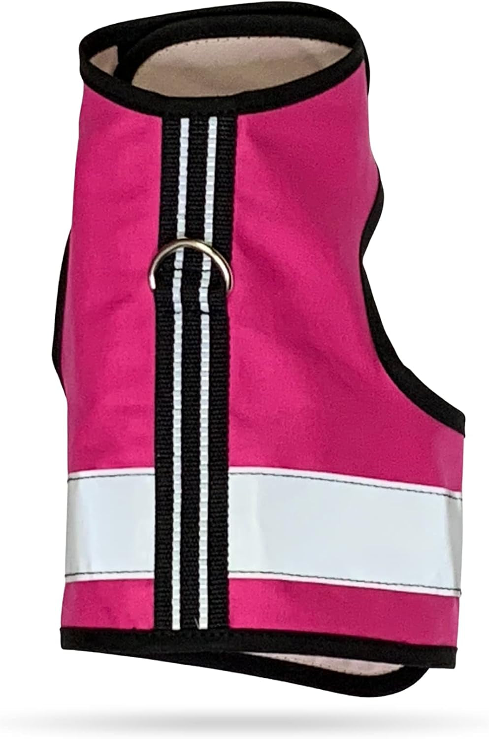 Reflective Cat Harness – High-Visibility Cat Harness for Travel, Day and Night Walking - Soft Cotton Cat Accessories, Breathable, Secure & Washable, Made in USA - Flamingo Pink, S to M