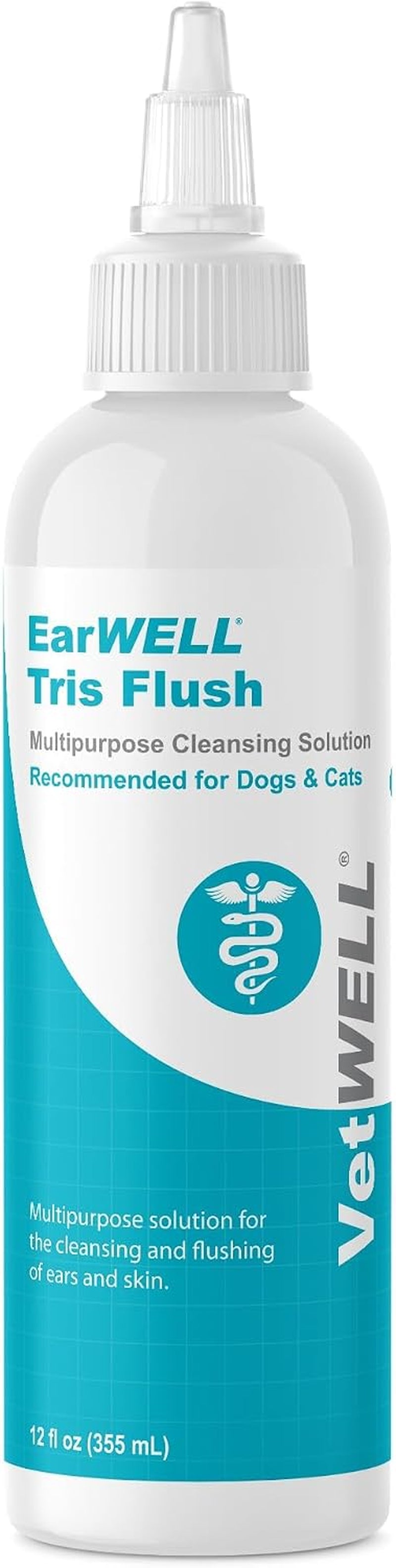 Vetwell Earwell Tris Flush Dog Ear Cleaner Solution 12Oz