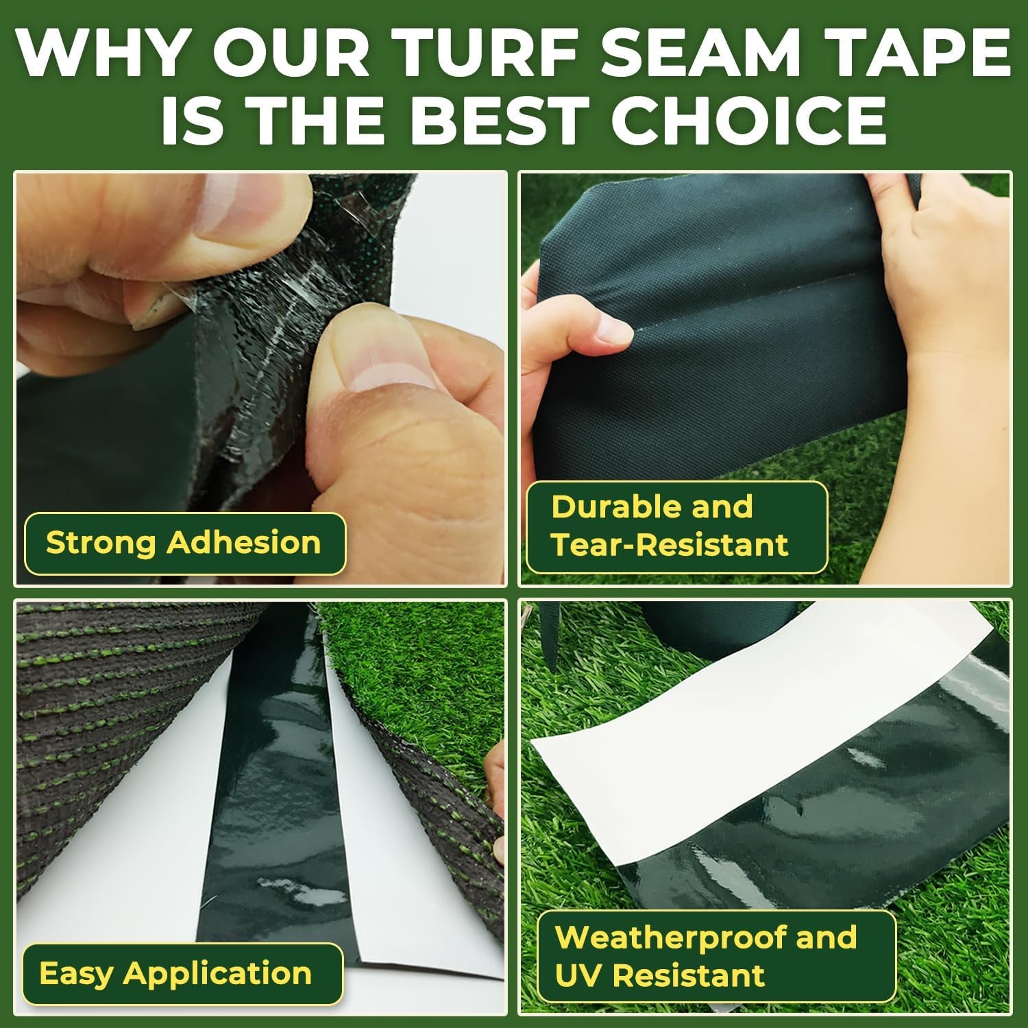 Self-Adhesive Artificial Grass Turf Seam Joining Tape 6" X 16'
