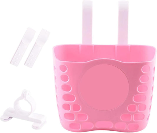 Kids Bike Basket, Children’S Bicycle Basket with Adjustable Straps Bike Front Basket for Boys Girls Kids,Strong Load Bicycle Handlebar Basket for Outdoor Cycling