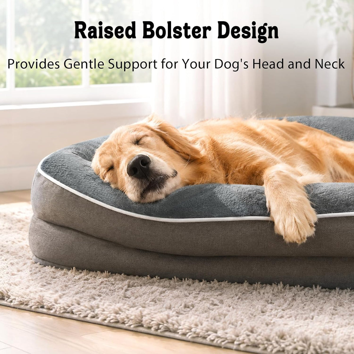 Chez Paw Waterproof Orthopedic Dog Bed for Large and Extra Large Dogs