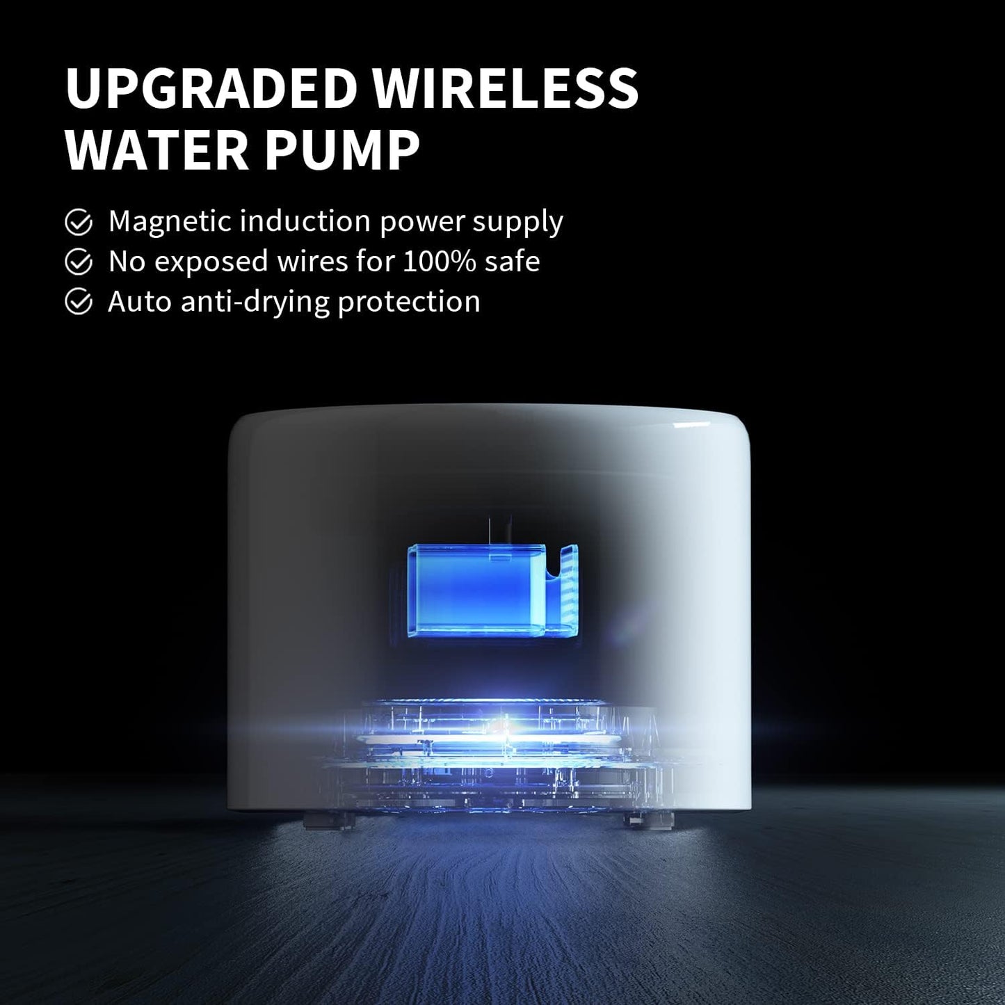 PETKIT Eversweet 3 Pro Cat Water Fountain with Wireless Pump, 1.6L/56Oz Stainless Steel Pet Fountains for Cats Indoor, Automatic Water Dispenser Ultra Quiet, App Monitoring