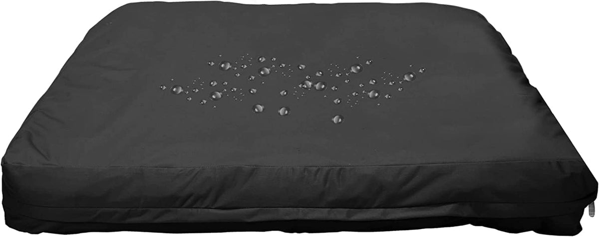 Dog Bed Covers 30L × 20W × 3H Inch Washable Black Thickened Waterproof Oxford Fabric with Handles and Zipper Reusable Dog Bed Liner for Small to Medium 30-35 Lbs Puppy