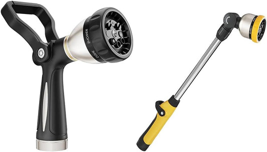 FANHAO Heavy Duty Fireman'S Hose Nozzle+16 Inches Garden Watering Wand