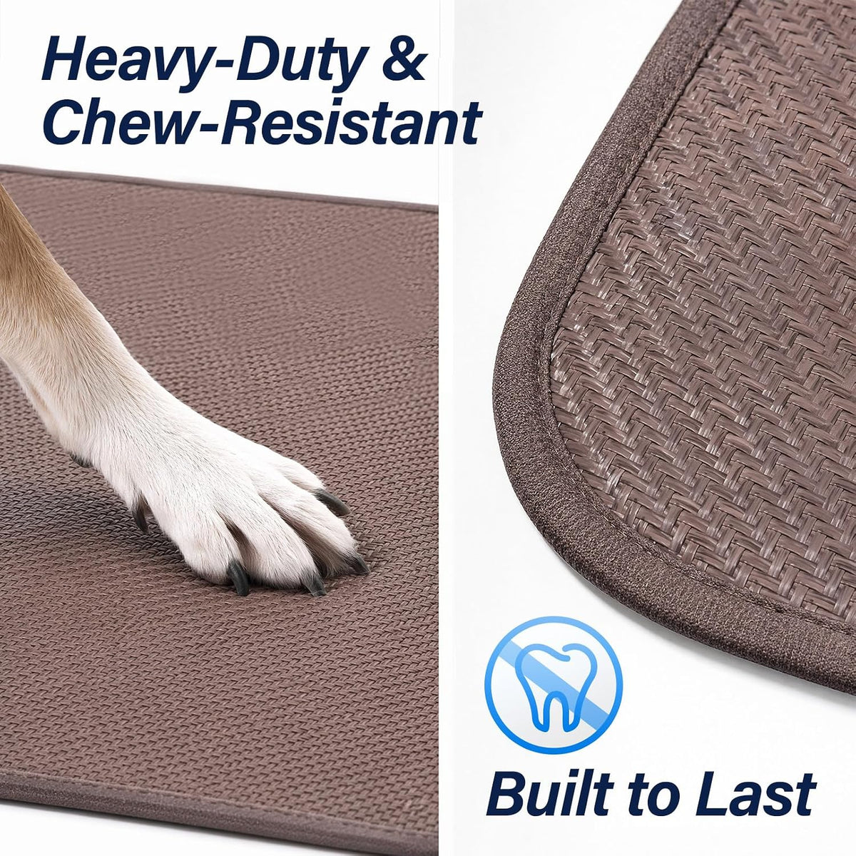 Woven Cool Mat for Cats, Waterproof Rinse-Clean Pad, 26" X 16"