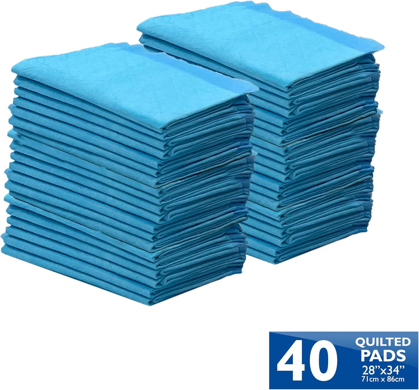 Four Paws Wee-Wee Superior Performance Unscented Extra-Large Pee Pads for Dogs & Puppies, Quilted Leak-Proof Dog Housebreaking Potty Training Floor Protection, 28" X 34", 40 Count
