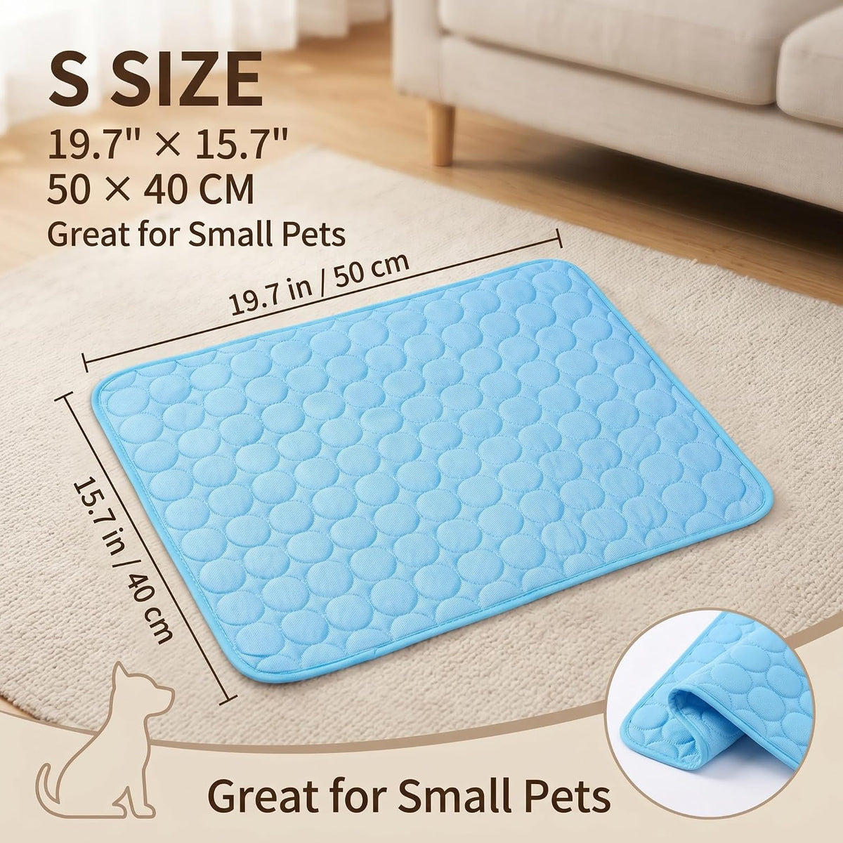 Dog Cooling Mat 2026 Upgraded Arc-Chill Cooling Dog Bed Mat, Washable Self Cooling Pet Pad for Dogs & Cats, Foldable Cooling Mat for Indoor Outdoor Floor Sofa Car Seat Travel
