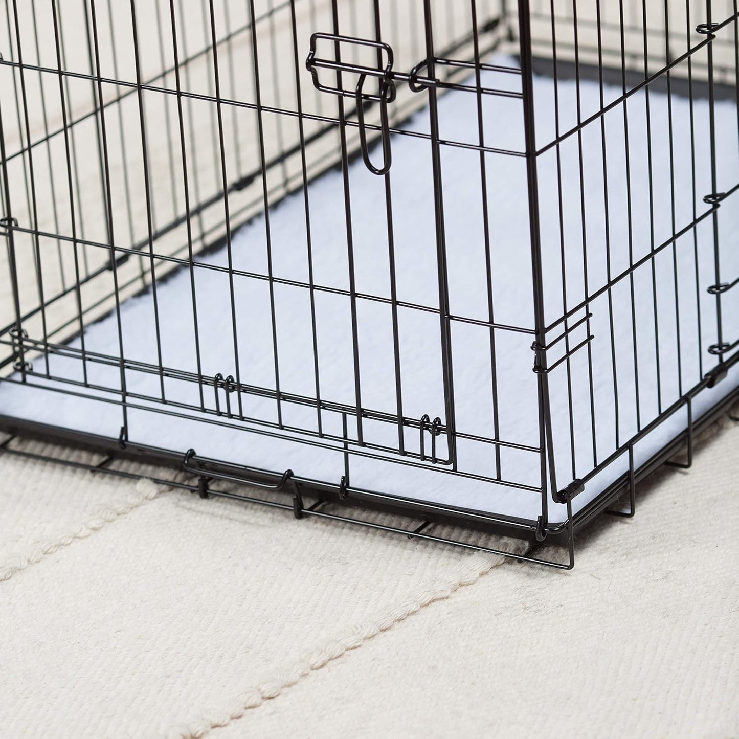 Precision Pet Products Two Door Provalue Wire Dog Crate, 24 Inch, for Pets 15-30 Lbs, with 5-Point Locking System